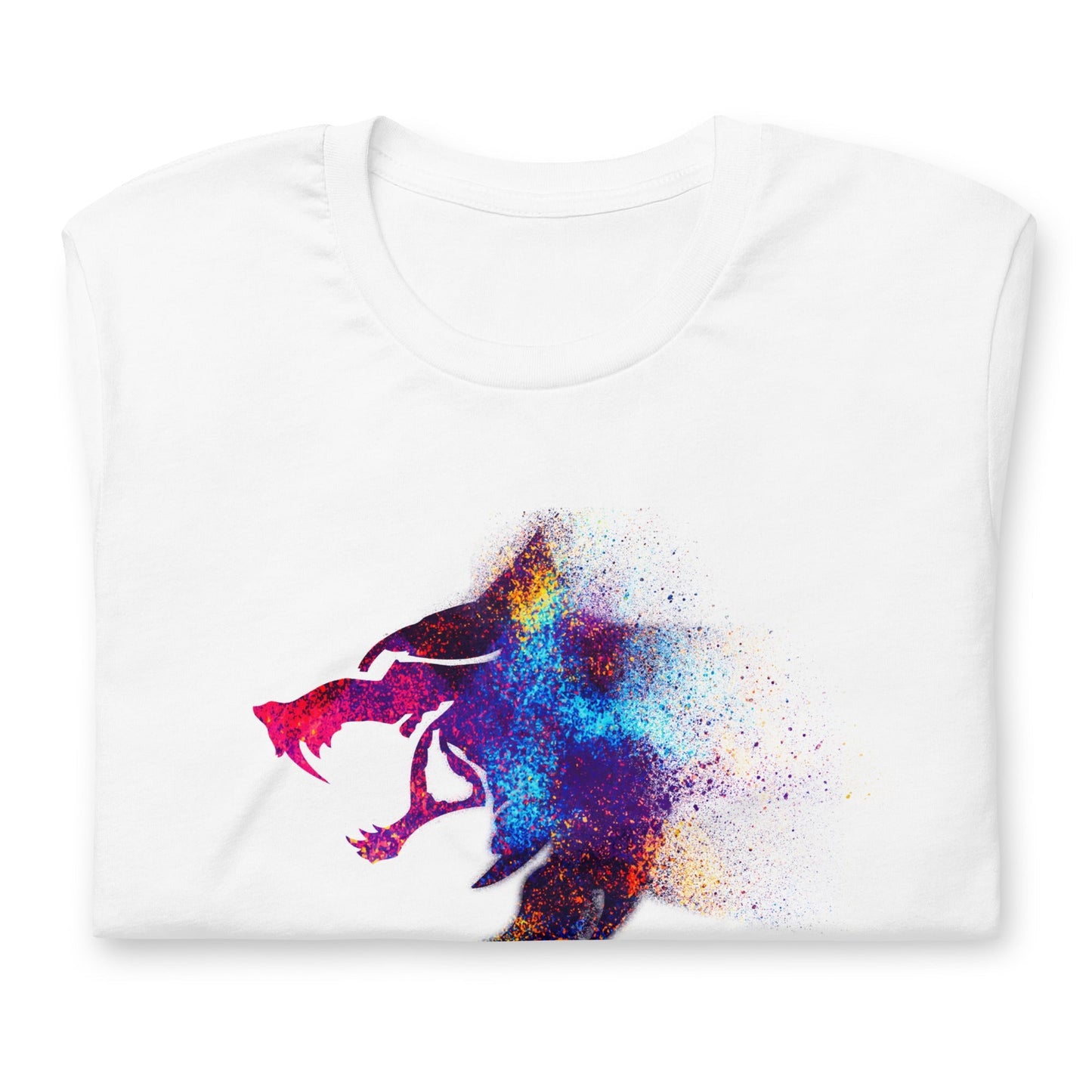 I AM WOLF Rainbow Graphic T-Shirt-DoggyLoveandMore