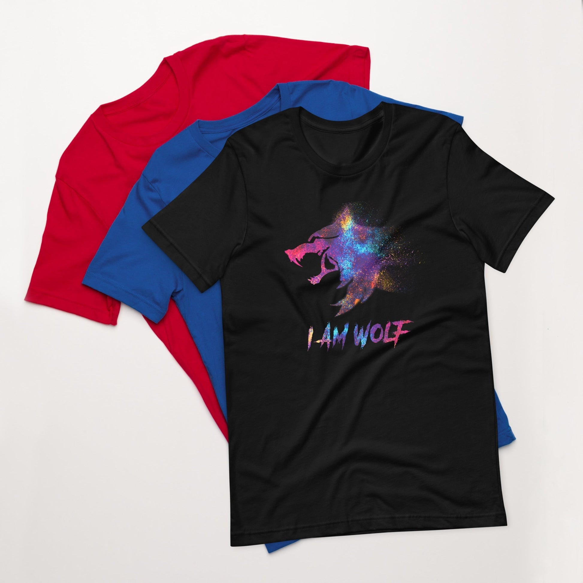 I AM WOLF Rainbow Graphic T-Shirt - DoggyLoveandMore