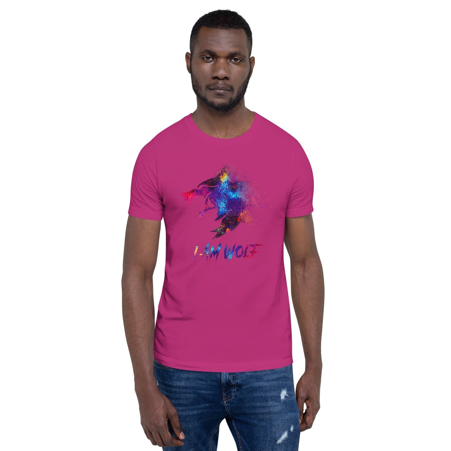 I AM WOLF Rainbow Graphic T-Shirt - DoggyLoveandMore