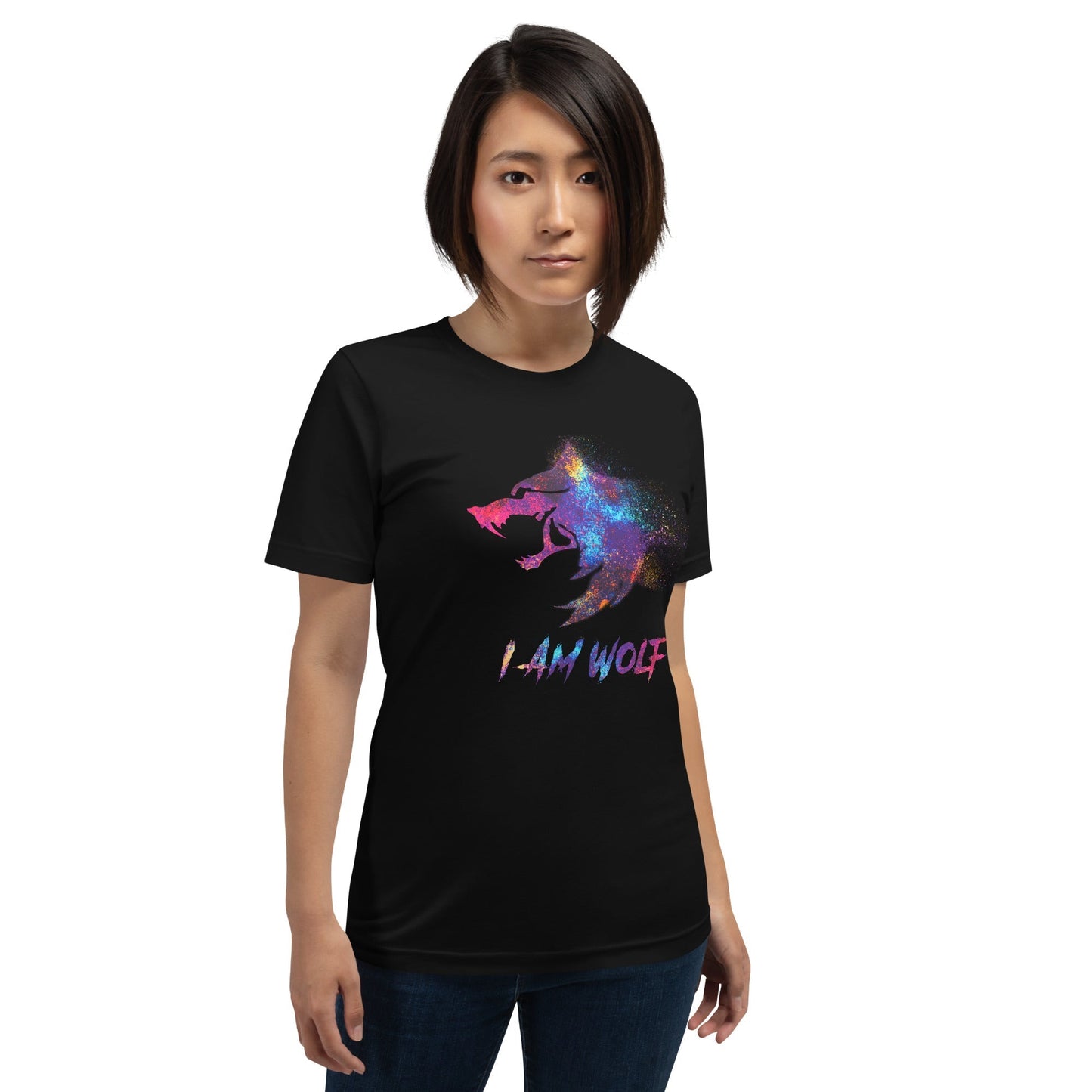 I AM WOLF Rainbow Graphic T-Shirt - DoggyLoveandMore