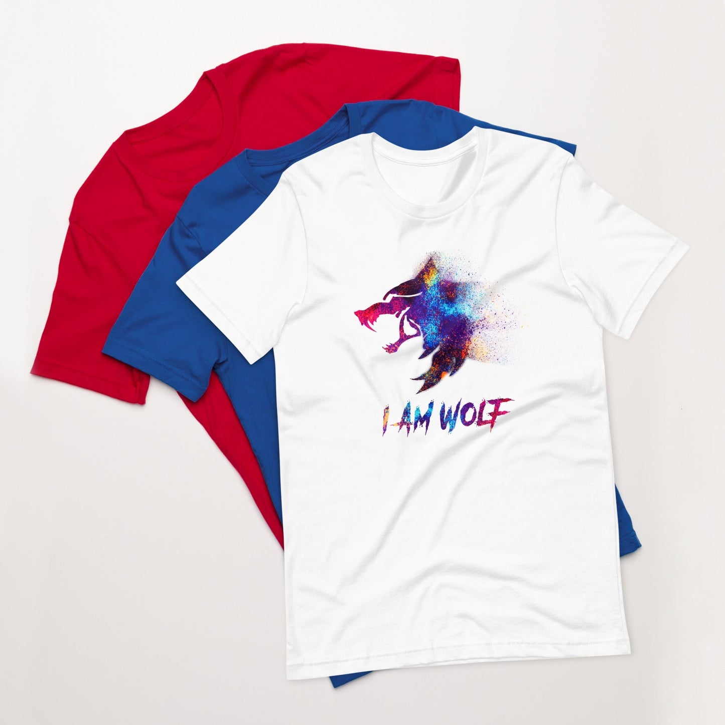 I AM WOLF Rainbow Graphic T-Shirt - DoggyLoveandMore