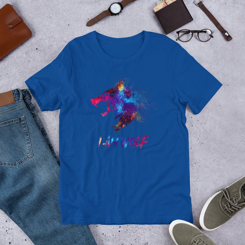 I AM WOLF Rainbow Graphic T-Shirt