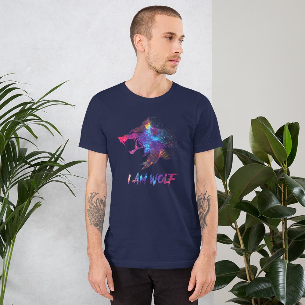 I AM WOLF Rainbow Graphic T-Shirt