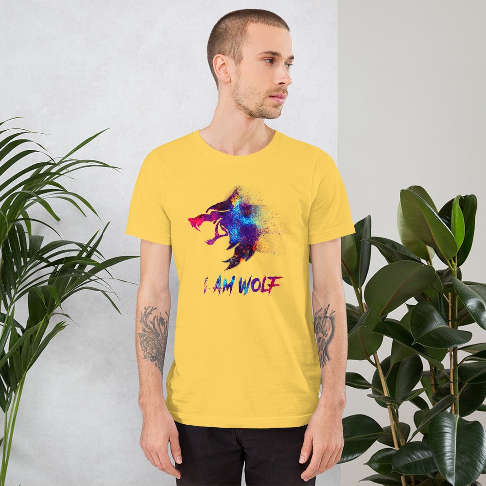 I AM WOLF Rainbow Graphic T-Shirt