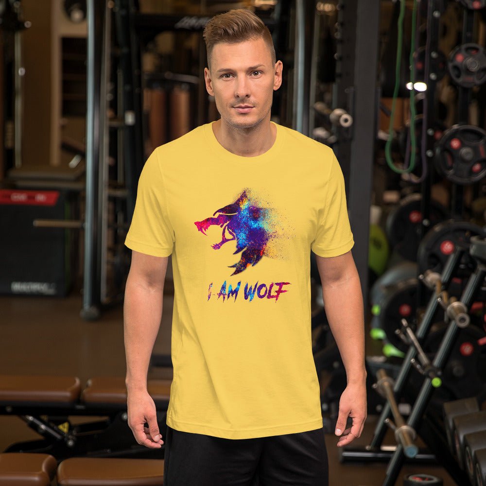 I AM WOLF Rainbow Graphic T-Shirt