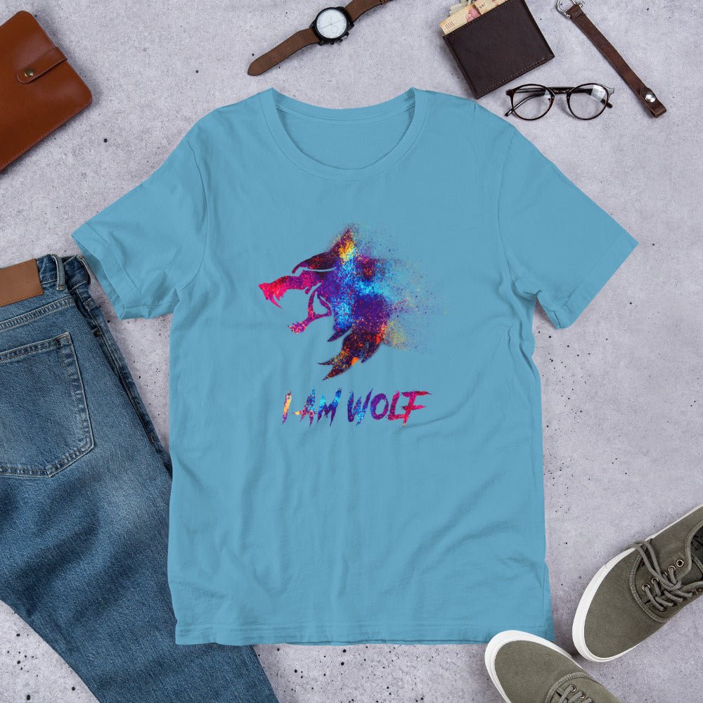 I AM WOLF Rainbow Graphic T-Shirt - DoggyLoveandMore