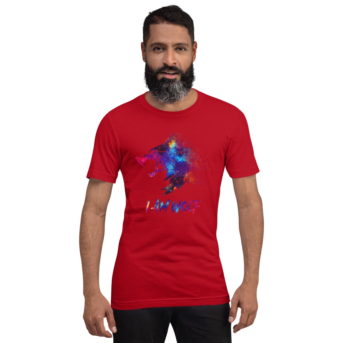 I AM WOLF Rainbow Graphic T-Shirt