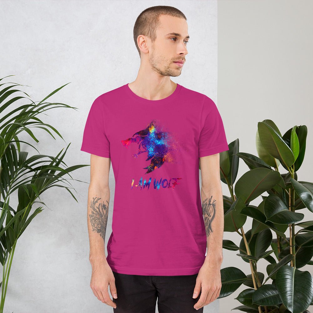 I AM WOLF Rainbow Graphic T-Shirt