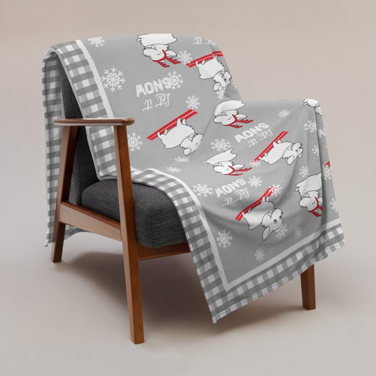 Let It Snow Dogs Throw Blanket - DoggyLoveandMore