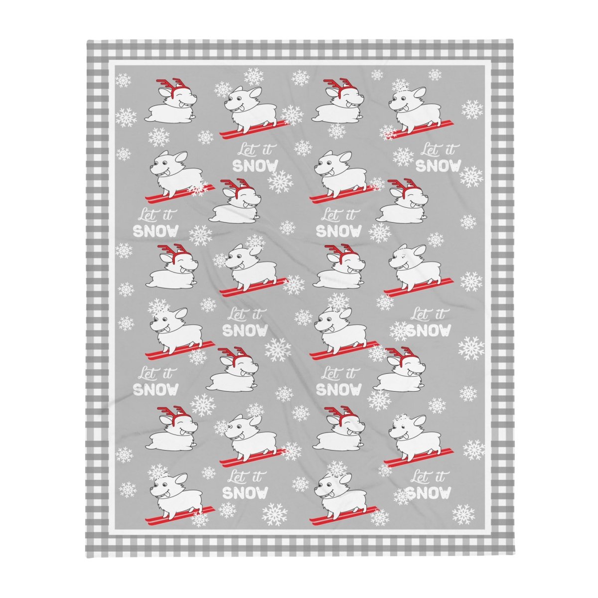 Let It Snow Dogs Throw Blanket - DoggyLoveandMore