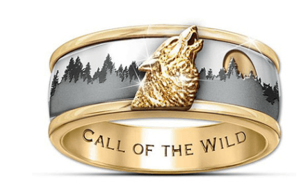 Men's Forest Wolf Ring-DoggyLoveandMore
