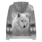 Men's Grey Wolf Hoodie-DoggyLoveandMore