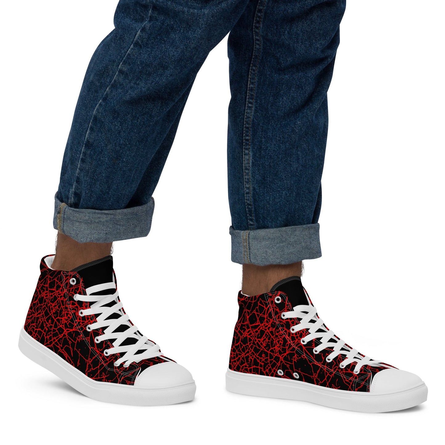 Men’s Red Crackle Sneakers