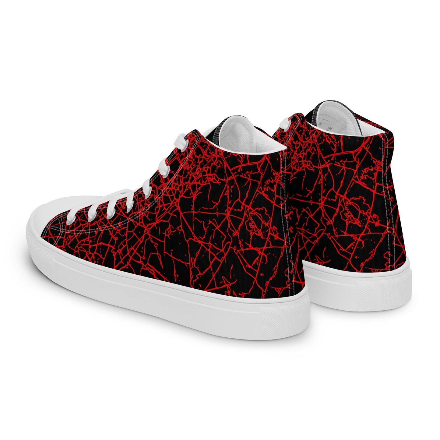 Men’s Red Crackle Sneakers-DoggyLoveandMore