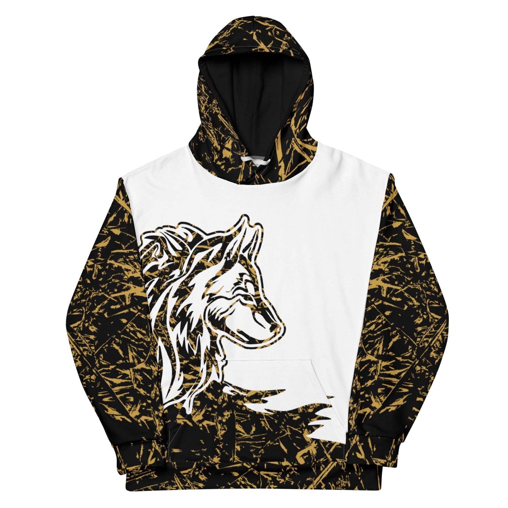 Men's White Forest Wolf Hoodie-DoggyLoveandMore