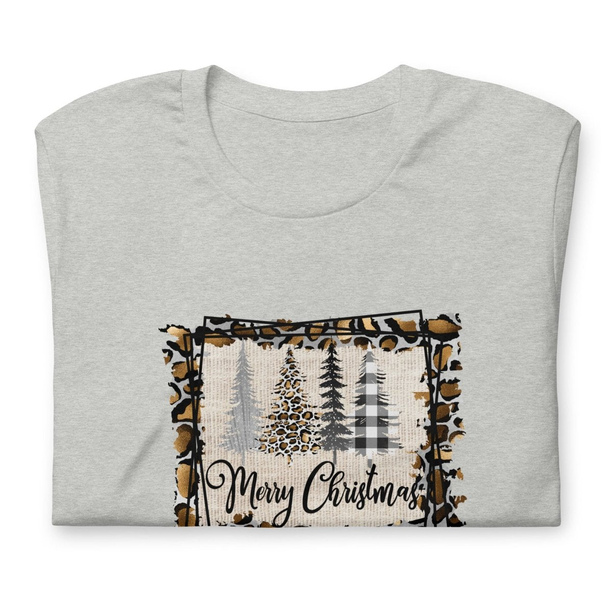 Merry Christmas Leopard Trees T-Shirt - DoggyLoveandMore