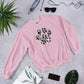 Pink and Black Leopard Print Dog Paw Sweatshirt - DoggyLoveandMore