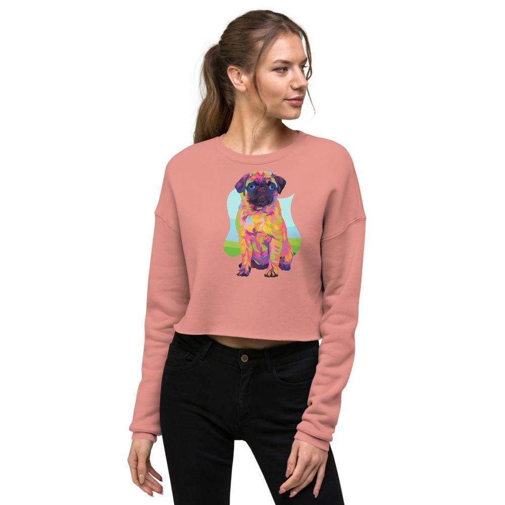 Pug Dog Crop Sweatshirt-DoggyLoveandMore