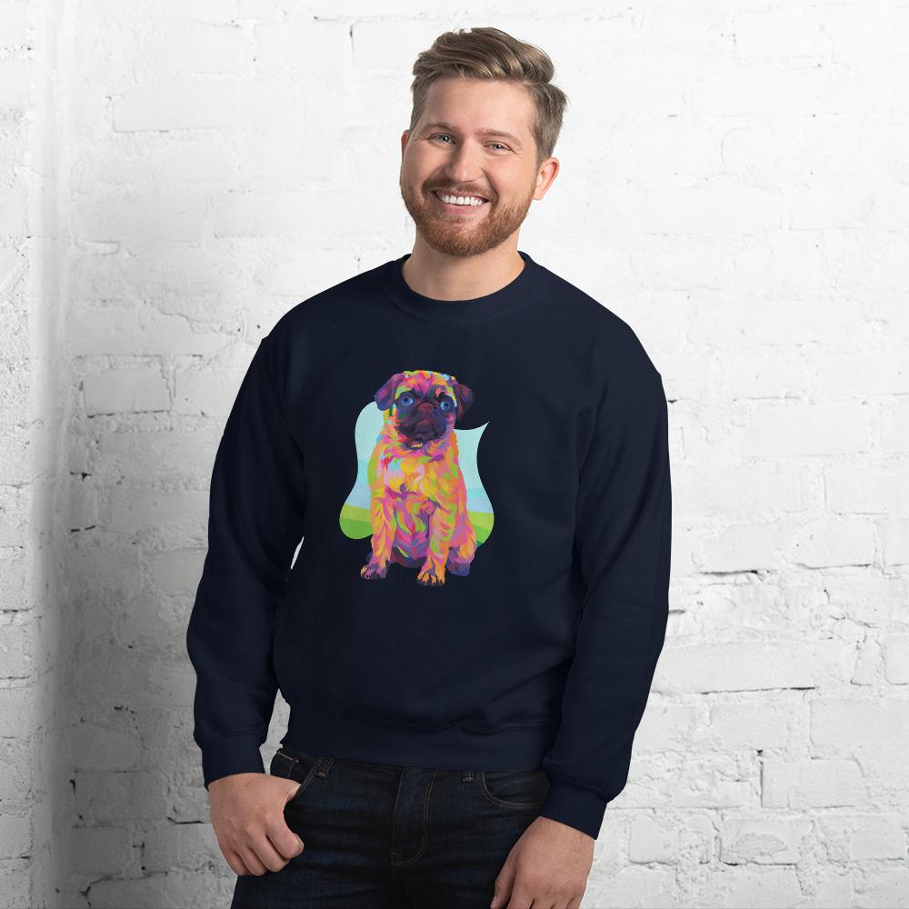 Pug Dog Sweatshirt-DoggyLoveandMore