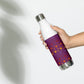 Purple Paw Prints Stainless Steel Water Bottle-DoggyLoveandMore