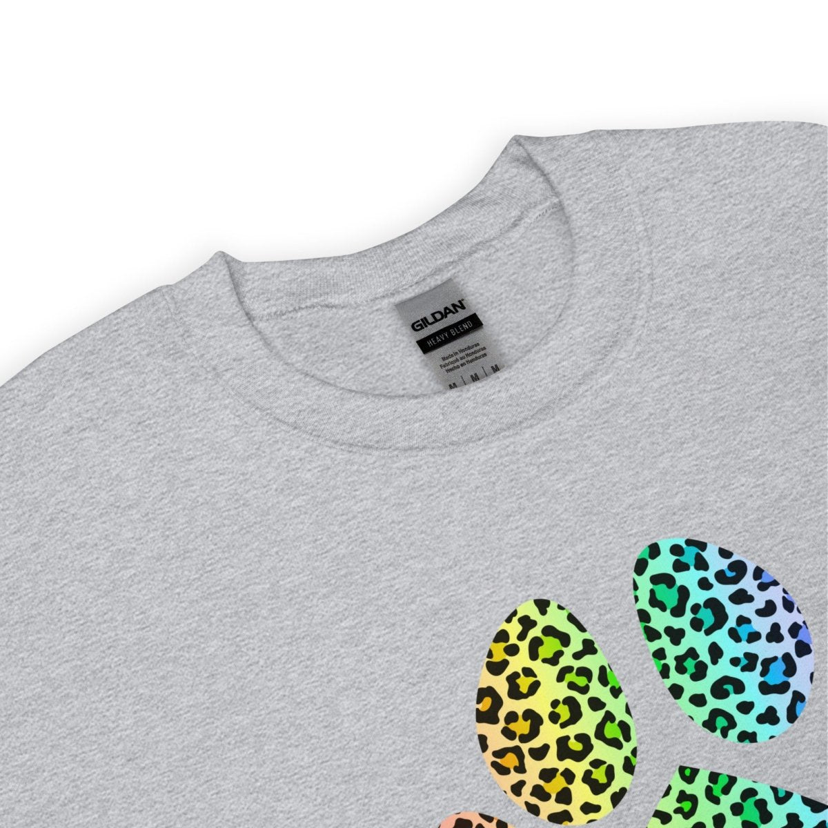 Rainbow Leopard Dog Paw Sweatshirt - DoggyLoveandMore