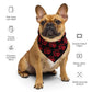 Red Leopard Print Dog Paw Bandana - DoggyLoveandMore
