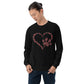 Red Plaid Heart and Paw Sweatshirt - DoggyLoveandMore