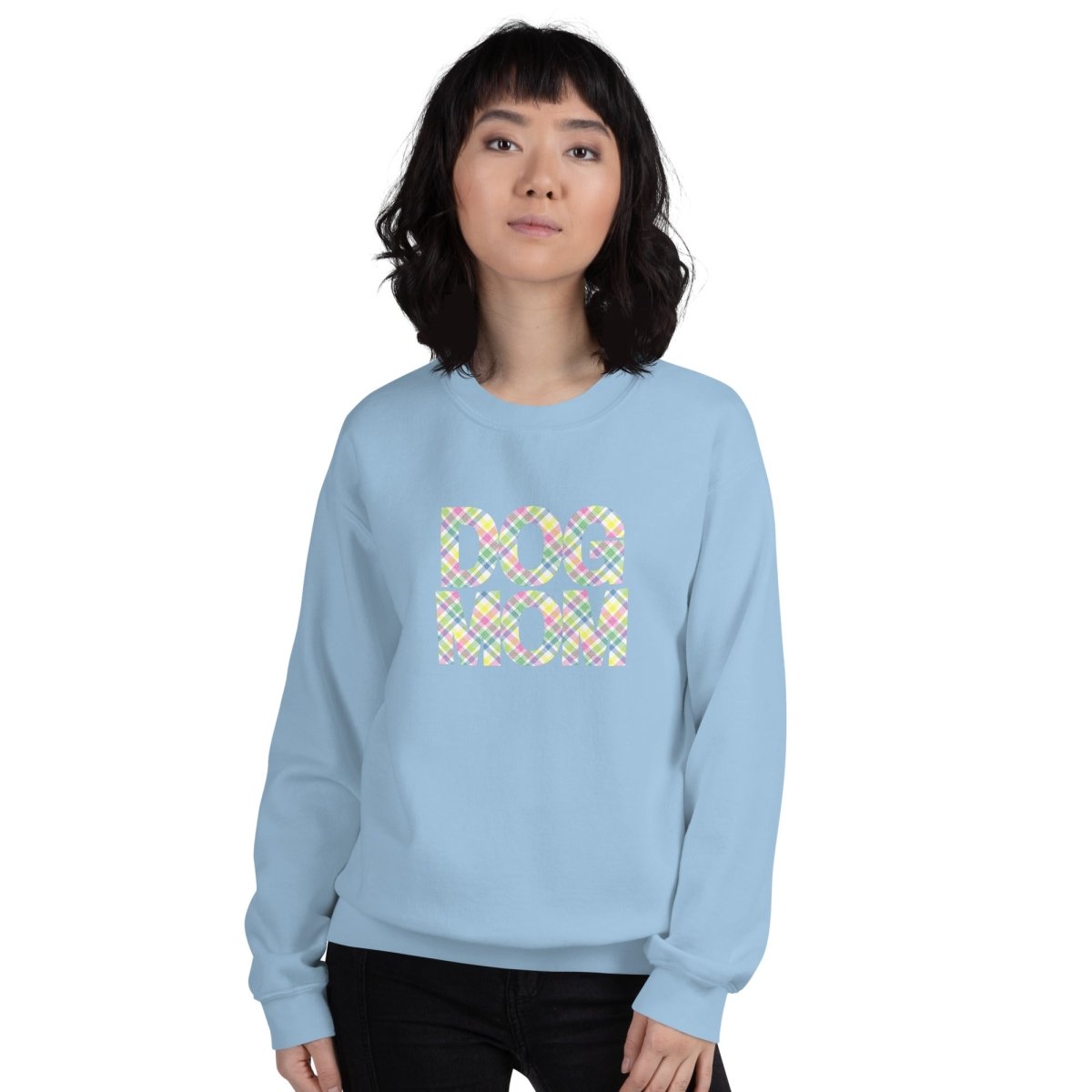 Spring Plaid Dog Mom Sweatshirt - DoggyLoveandMore