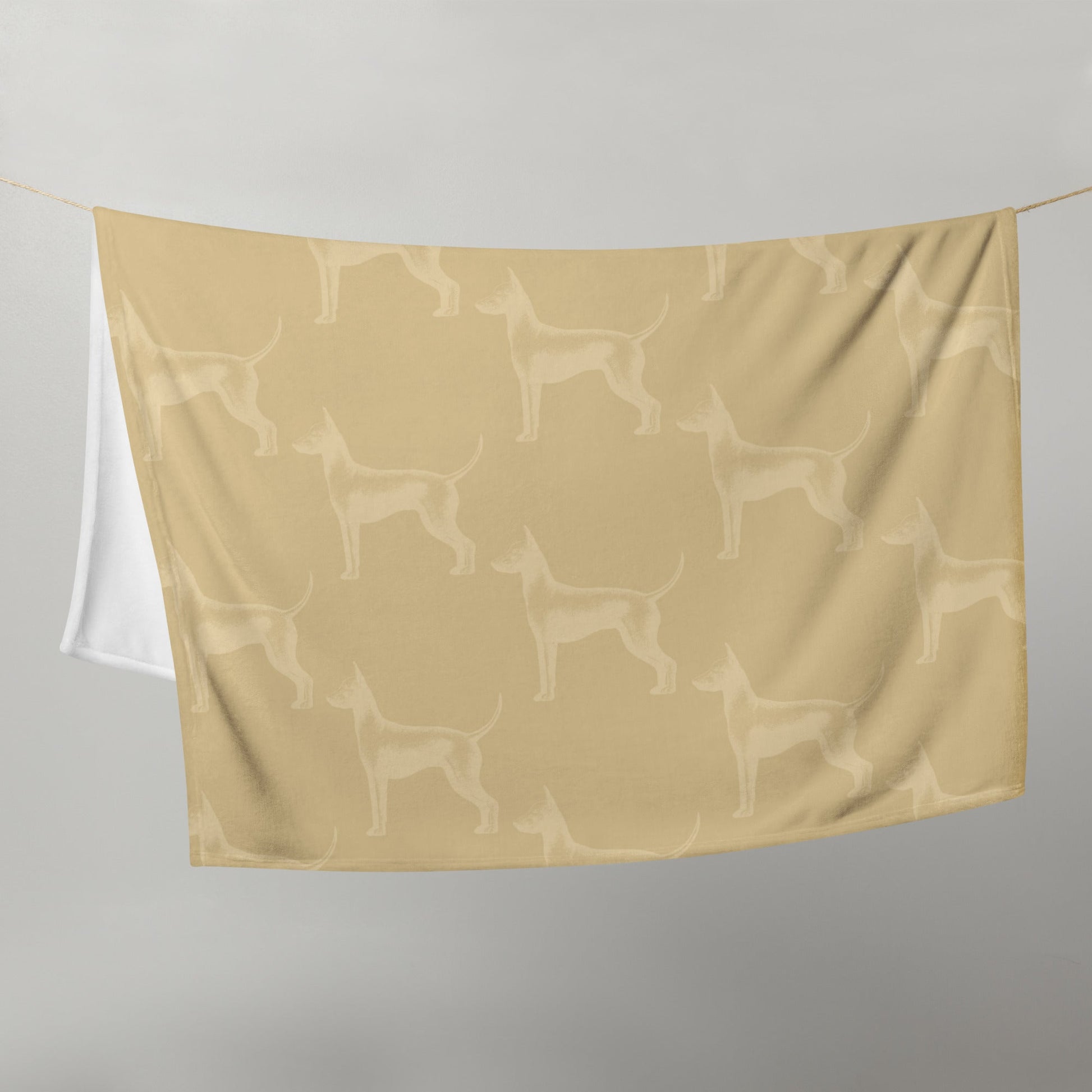 Tan Dog Lovers Throw Blanket-DoggyLoveandMore