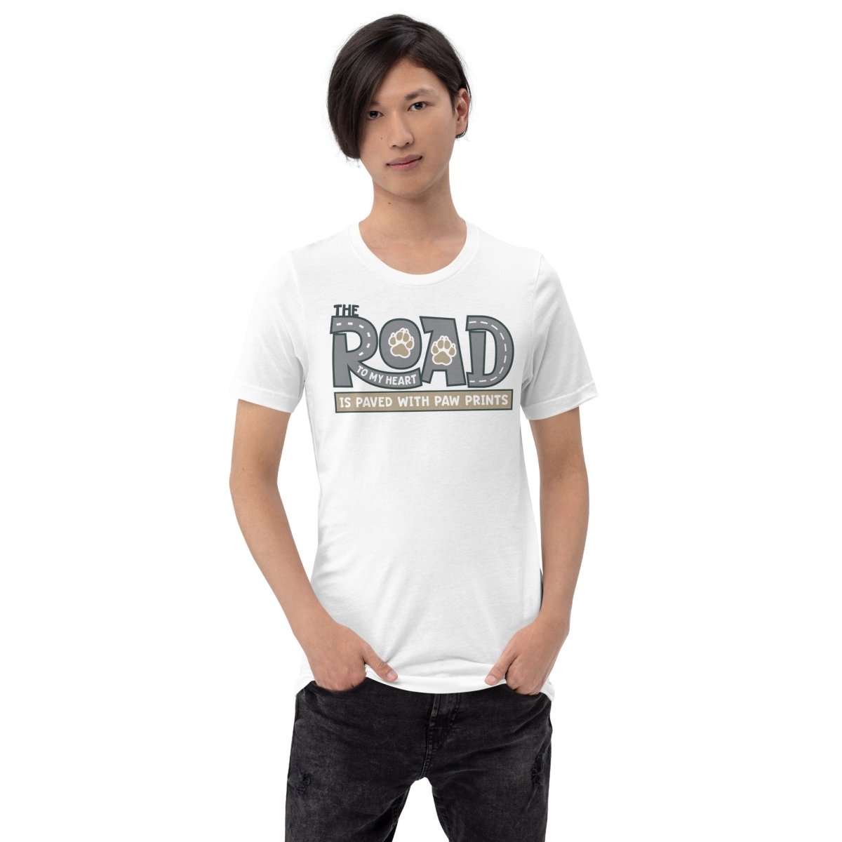 The Road to My Heart Paws T-Shirt - DoggyLoveandMore