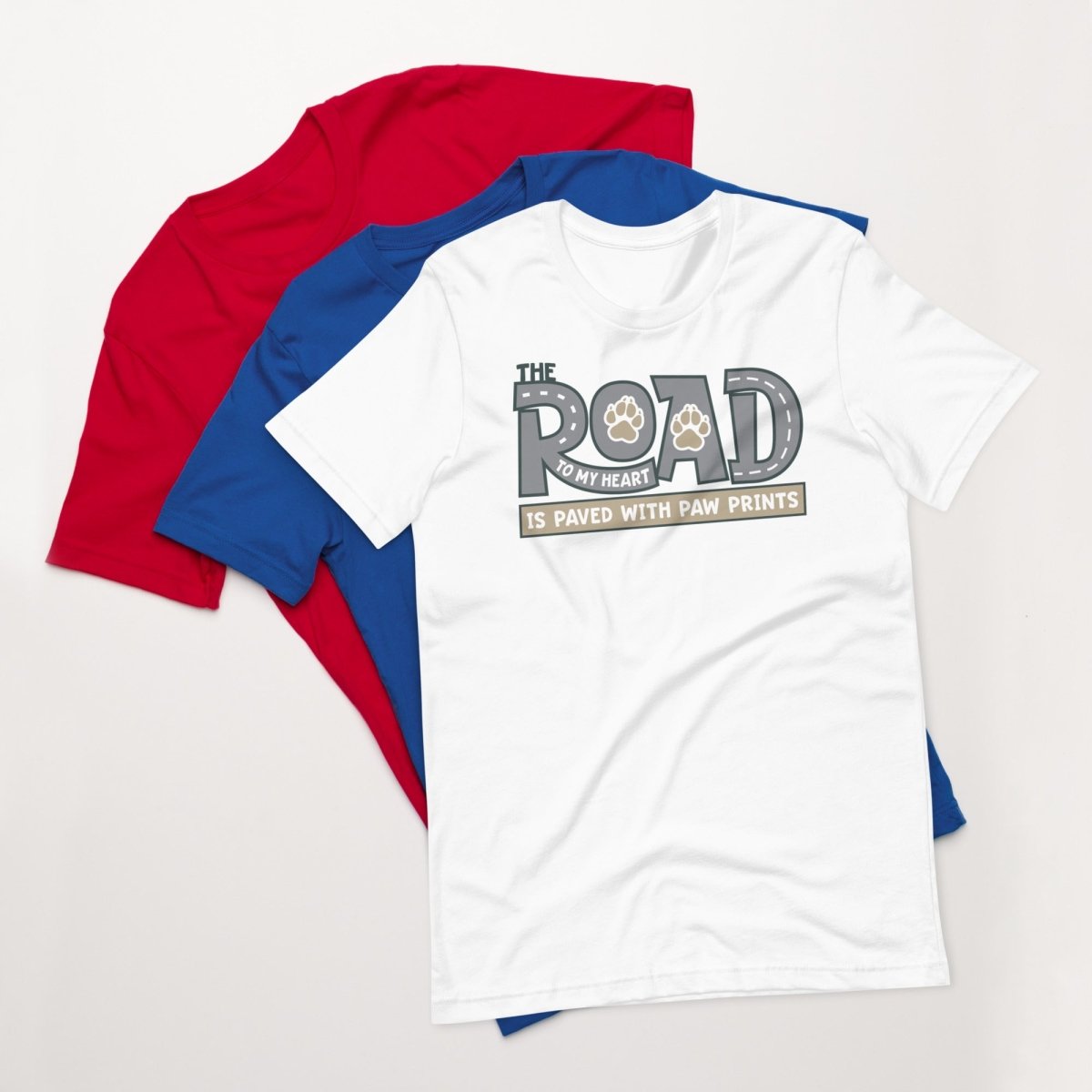 The Road to My Heart Paws T-Shirt - DoggyLoveandMore