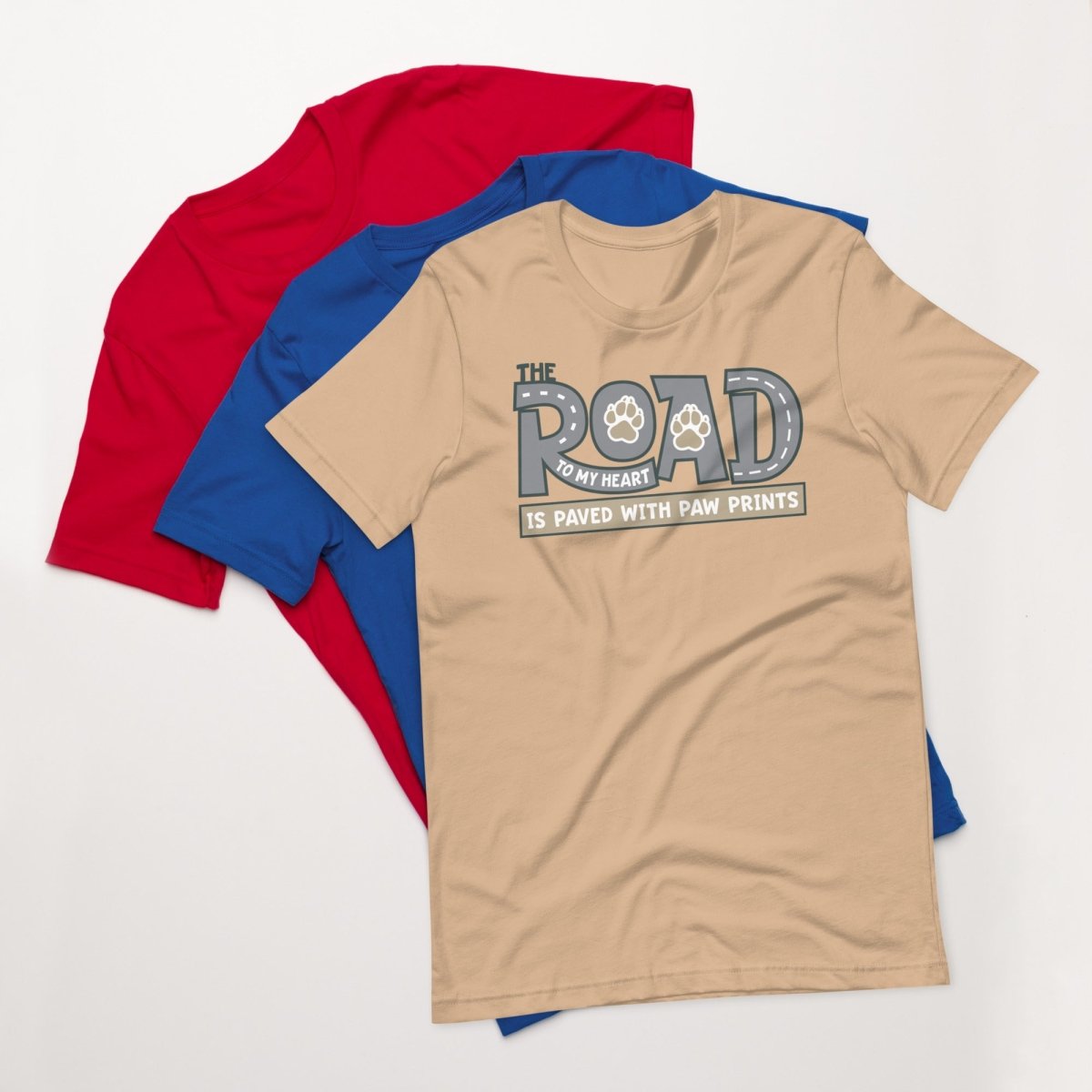 The Road to My Heart Paws T-Shirt - DoggyLoveandMore