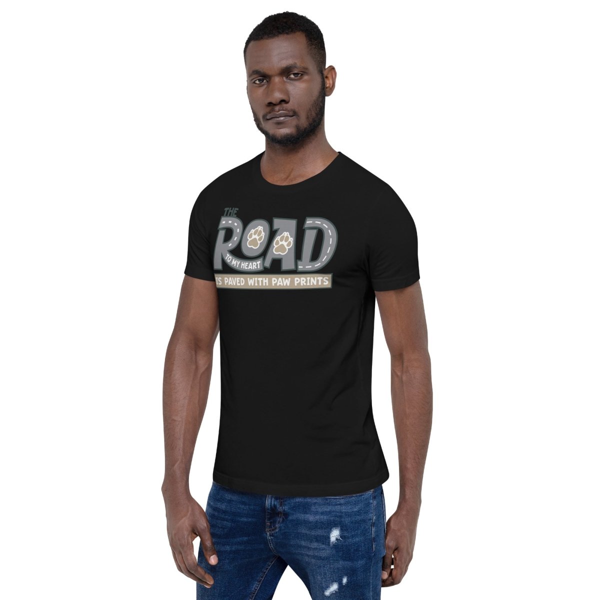 The Road to My Heart Paws T-Shirt - DoggyLoveandMore