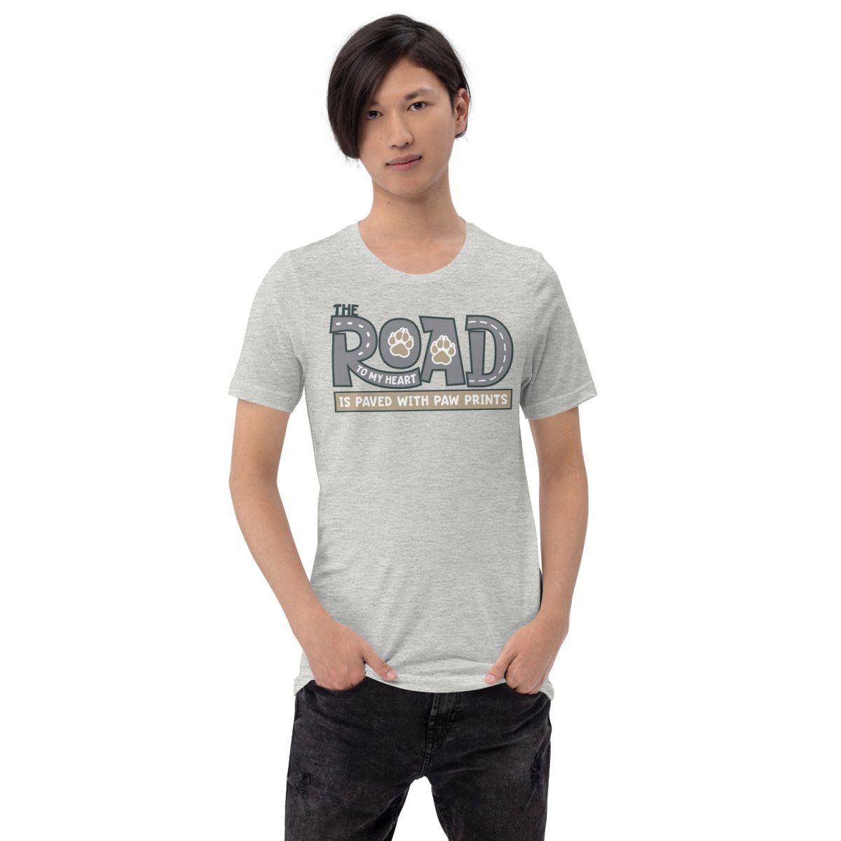 The Road to My Heart Paws T-Shirt - DoggyLoveandMore