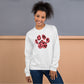 Pink Leopard Print Dog Paw Sweatshirt
