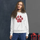 Pink Leopard Print Dog Paw Sweatshirt