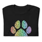 Rainbow Leopard Dog Paw T-Shirt