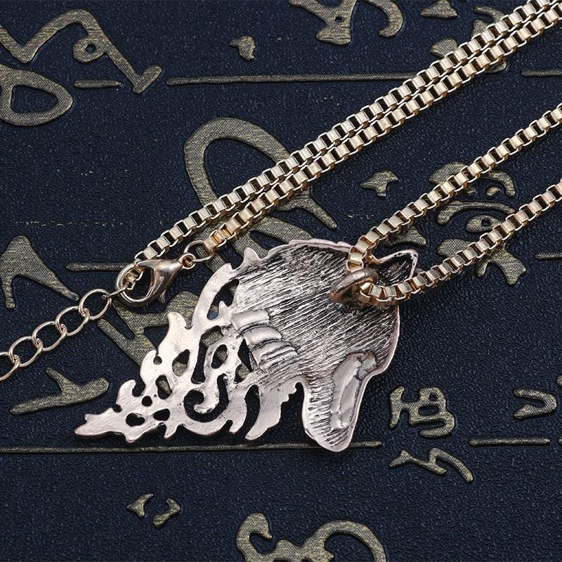 Vintage Wolf Head Necklace - DoggyLoveandMore