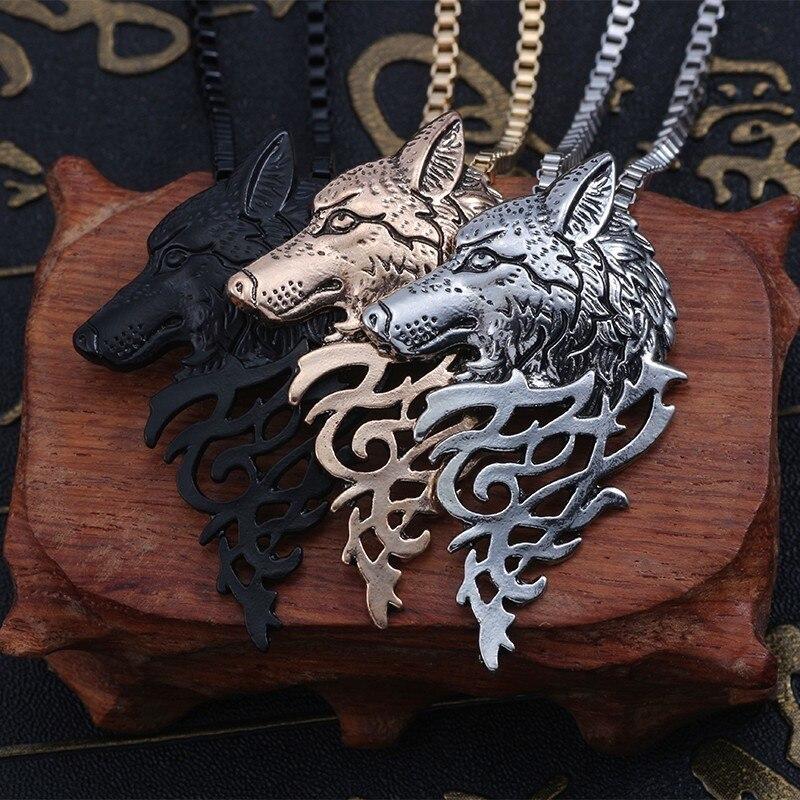 Vintage Wolf Head Necklace - DoggyLoveandMore