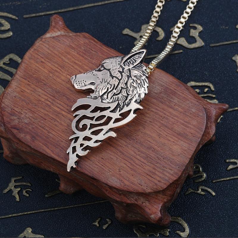 Vintage Wolf Head Necklace - DoggyLoveandMore