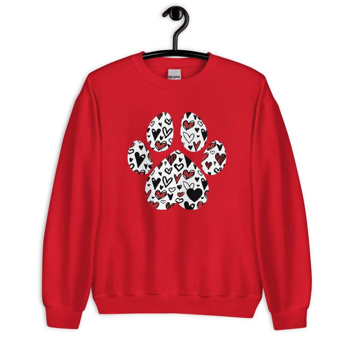White Hearts Dog Paw Sweatshirt - DoggyLoveandMore