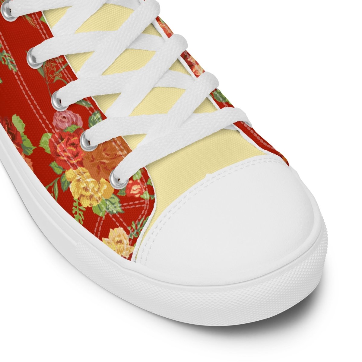 Women’s Red Floral Sneakers - DoggyLoveandMore