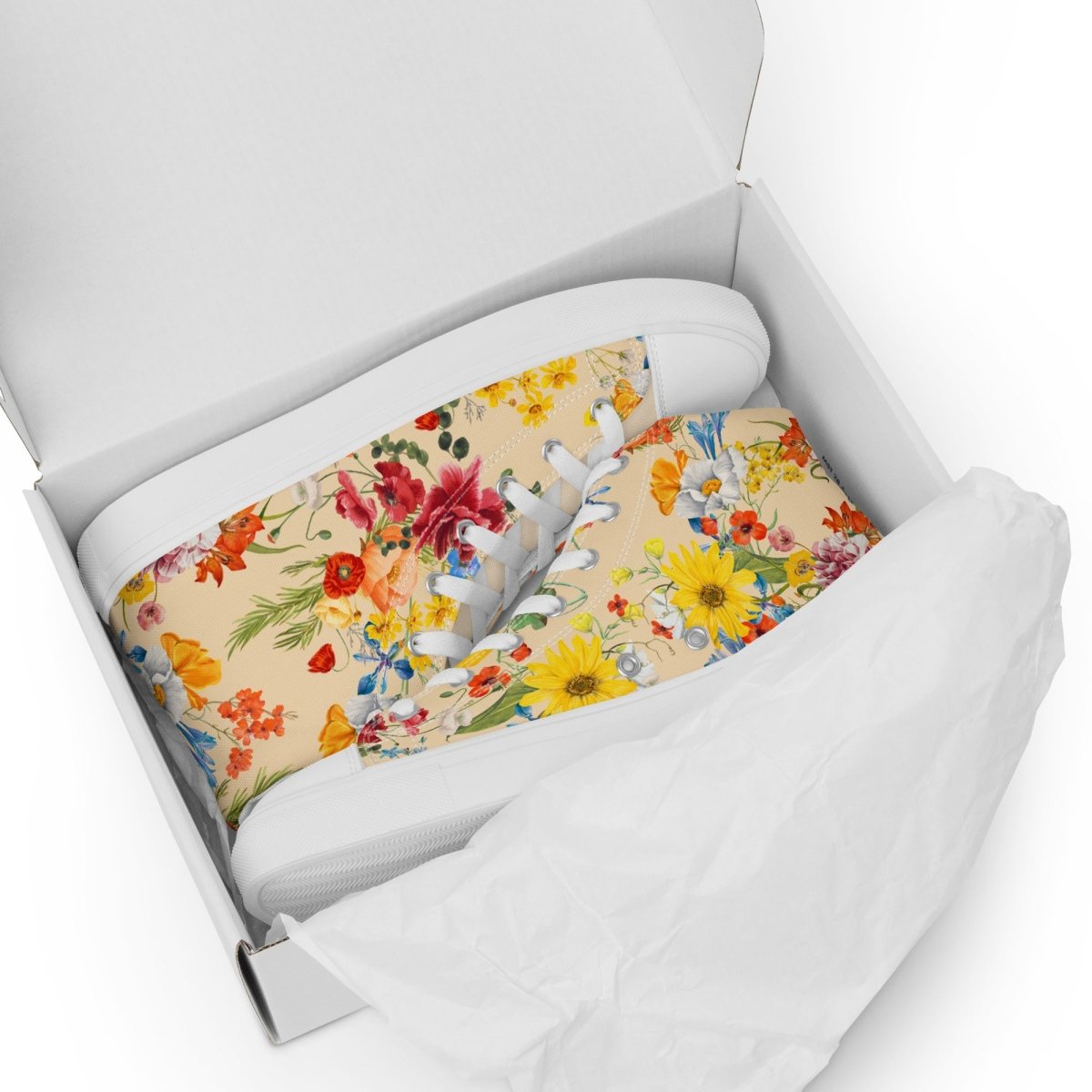 Women's Spring Flowers Sneakers - DoggyLoveandMore