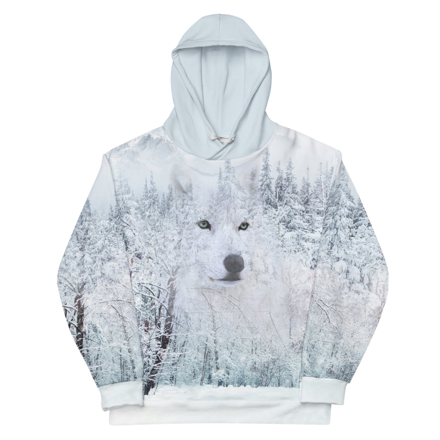 Women's White Wolf Hoodie - DoggyLoveandMore