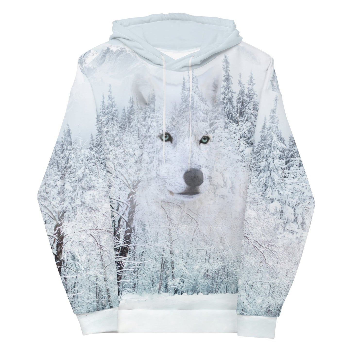 Women's White Wolf Hoodie - DoggyLoveandMore